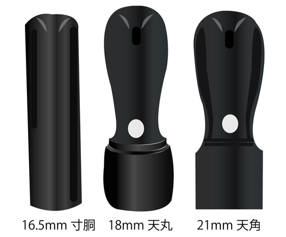 会社設立3本セットB彩樺　(茶)21mm+ゴム印